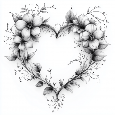 Minimalist Heart Line Art
