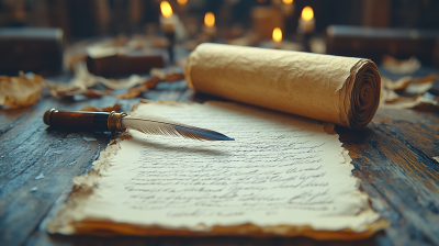 Writing with a Quill Pen