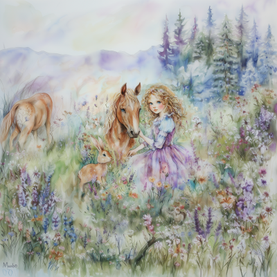 Serene Meadow Frolic