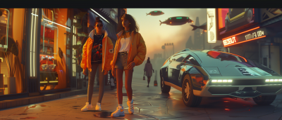 Futuristic Streetwear Encounter