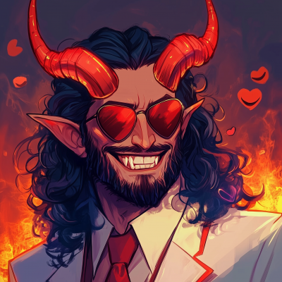 Kawaii Devil in a White Suit