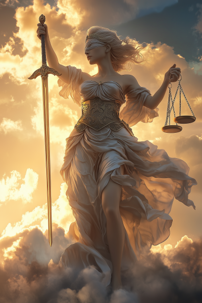 Lady Justice at Golden Hour