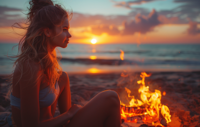 Mesmerizing Beach Fire