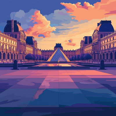 Sunset at the Louvre