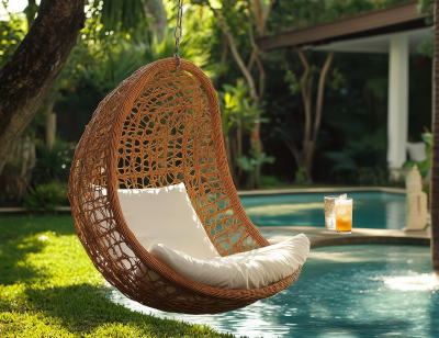 Relaxing in a Swing Chair