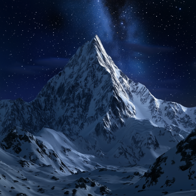 Masherbrum Mountain at Night