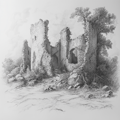 Sketch of a Castle Ruin