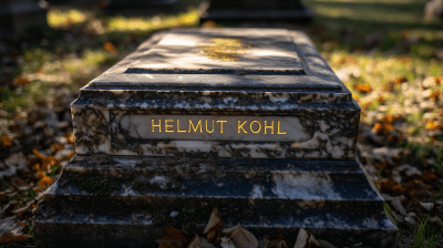 Marble Grave with Helmut Kohl Inscription