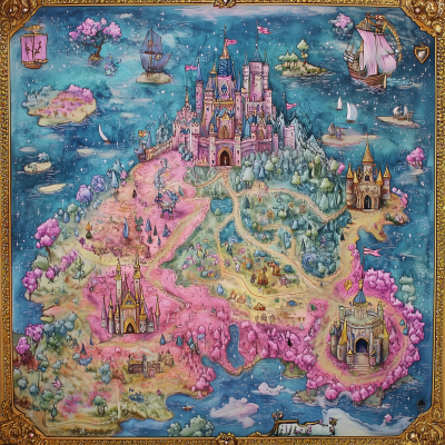 Fantasy Princess Book Map