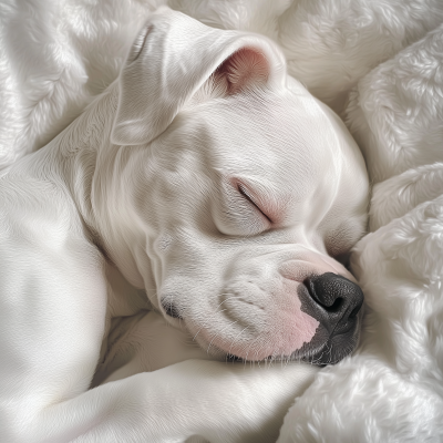 Sleeping Boxer Dog