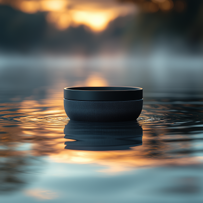 Elegant Black Cream Jar