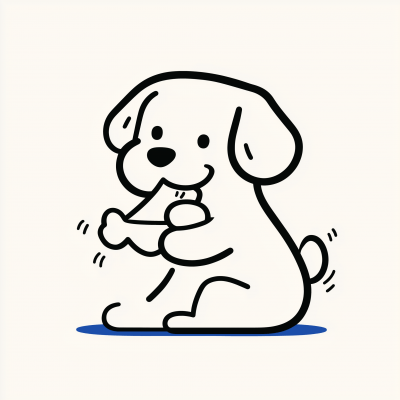 Minimalistic Dog Illustration