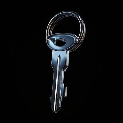 Futuristic Silver Key