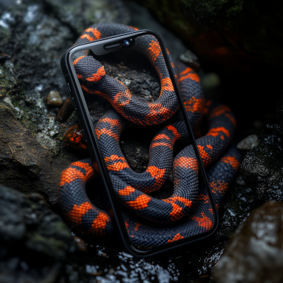 Coral Snake on Rocks