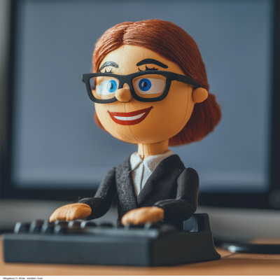 Smiling Woman Boss Puppet