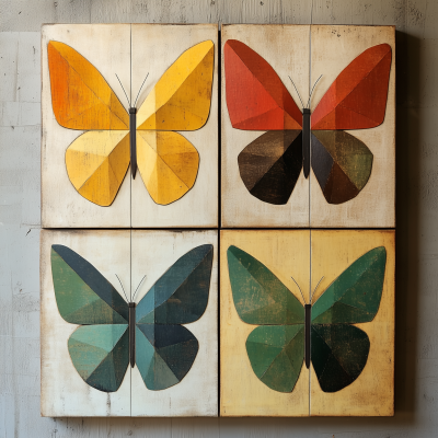 Geometric Butterfly Panel