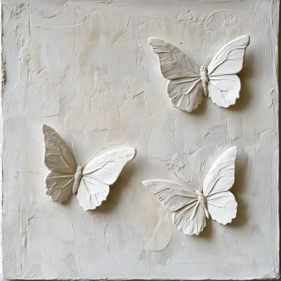 Butterflies on Plaster Panel