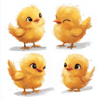 Cute Yellow Chicks