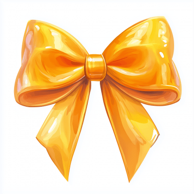 Golden Bow Illustration