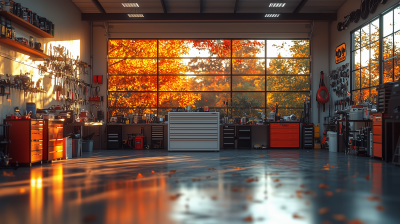 Mechanics Garage in Fall