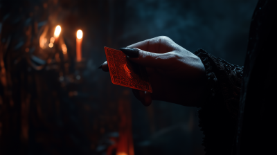 Dracula Pointing with Credit Card