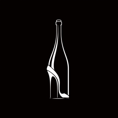 Stylish Wine Bottle Logo