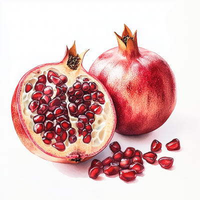 Delicate Pomegranate Illustration