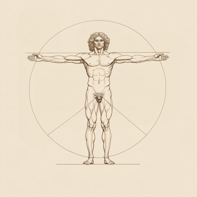 Vitruvian Man Modern