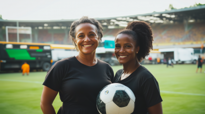 Smiling Women With Soccer Ball