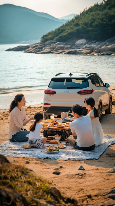 Family Picnic at the Beach