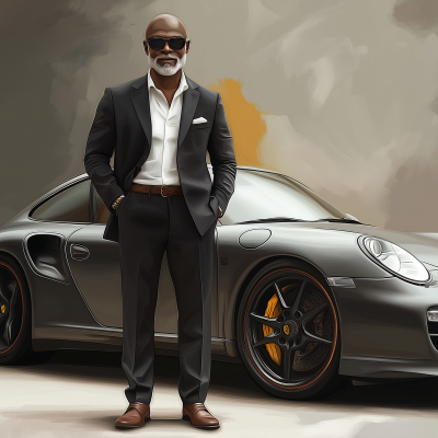 Distinguished Man with Porsche