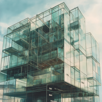 Complex Vertical Glass Architecture