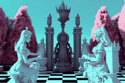 Vaporwave Chess Encounter