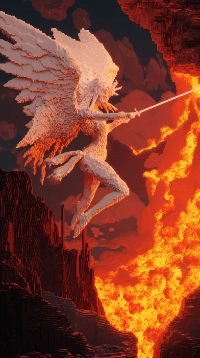 Volcanic Voxel Goddess