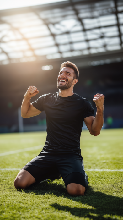 Joyful Soccer Celebration