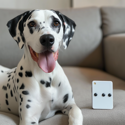 Dalmatian on Sofa