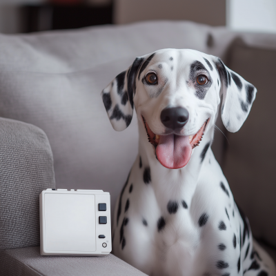 Dalmatian on Sofa