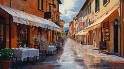 Vibrant Tuscany Street