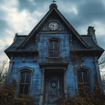 Abandoned House with Triangle Roof