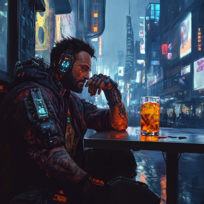 Cyberpunk Corporate Thug