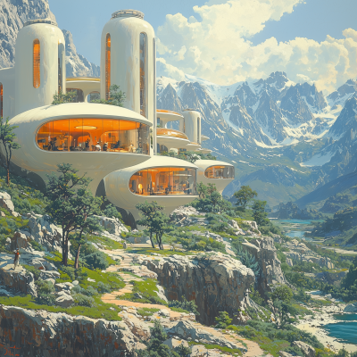 Futuristic Alpine Building