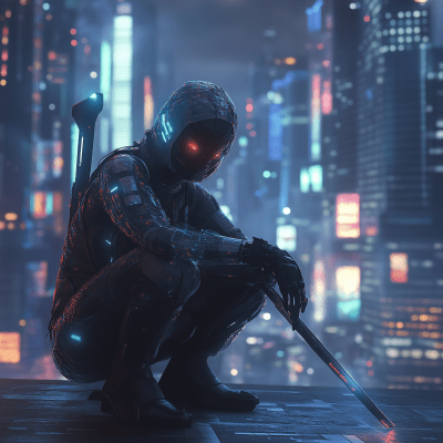 Augmented Shinobi in Cyberpunk City