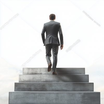 Businessman Climbing Stairs