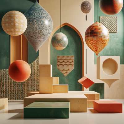 Floating Geometric Shapes