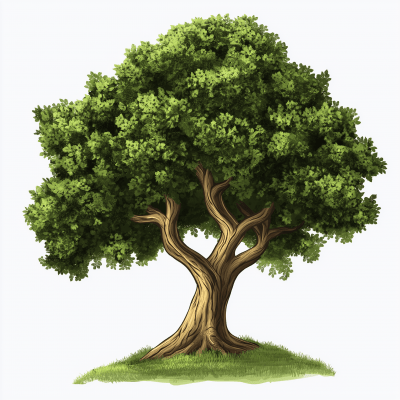 Vibrant Elm Tree Illustration