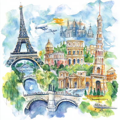 Watercolor European Medical Travel