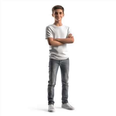 Happy Young Boy 3D Model