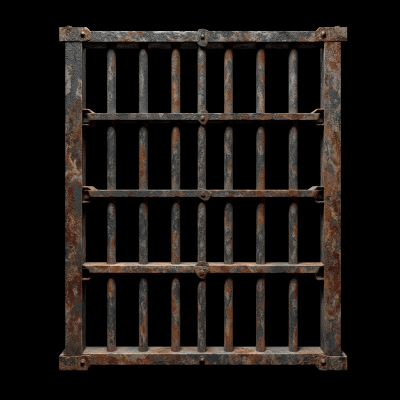 Rusty Prison Bars 3D Model