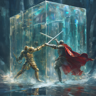 Knights Battle on Hypercube