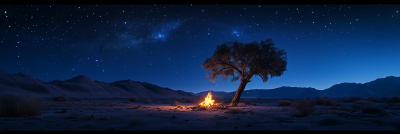 Nighttime Desert Scene